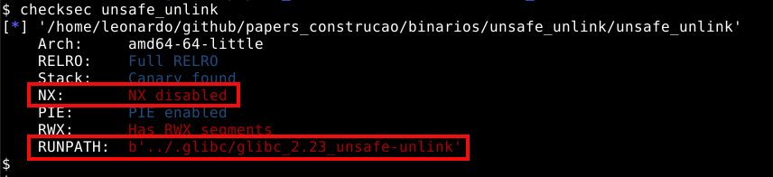 Checando os recursos de segurança