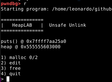 Executando o programa