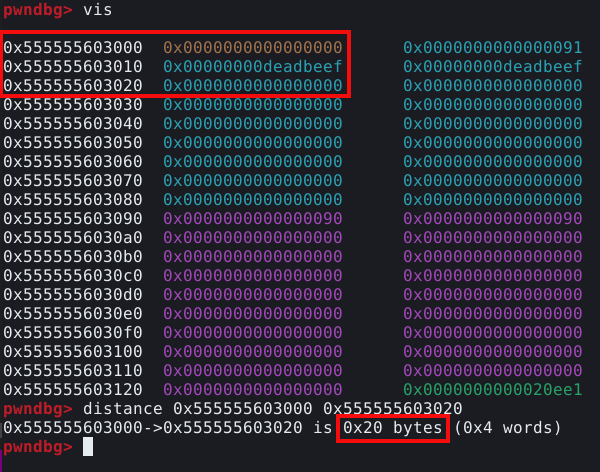 Diferença entre endereços
