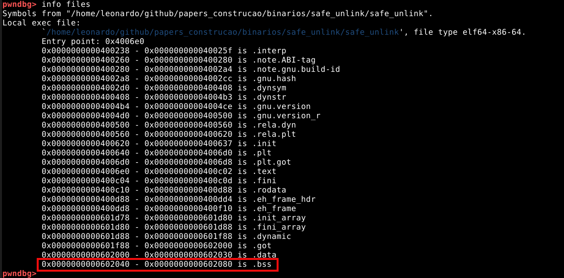 Visualizando as áreas do binário