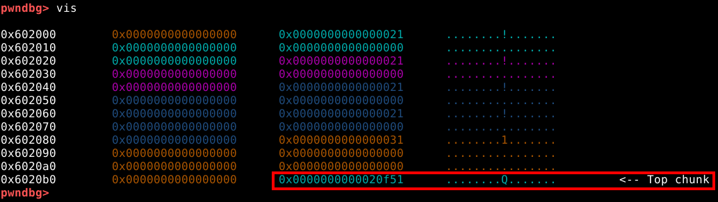 Chunk com 0x30 bytes