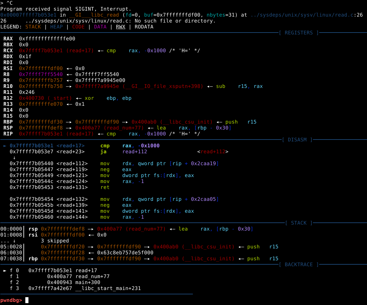 Verificando estado atual do binário
