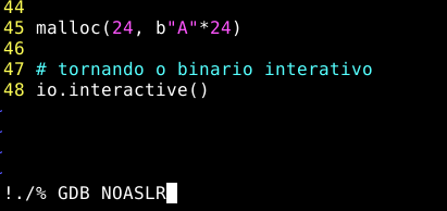 Adicionando a execução no GDB