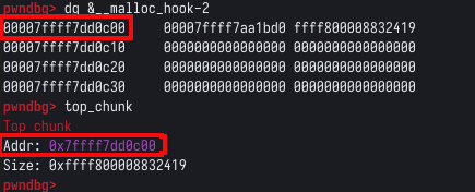 Endereço da top chunk