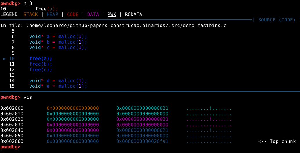 Visualizando os chunks