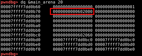 Endereço do fastbin
