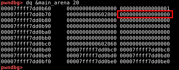 Endereço do fastbin