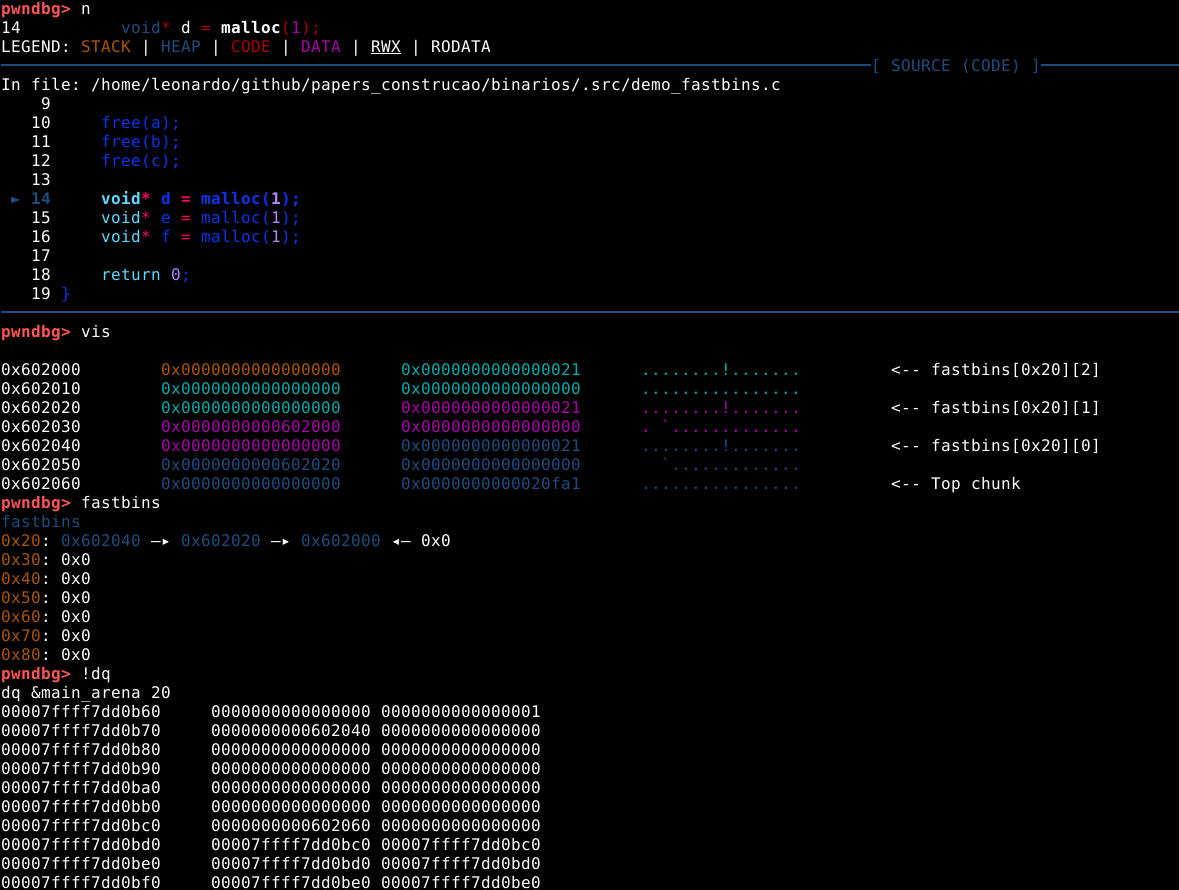Liberando o terceiro chunk