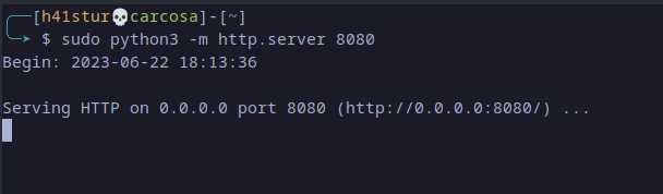 Servidor Python ouvindo