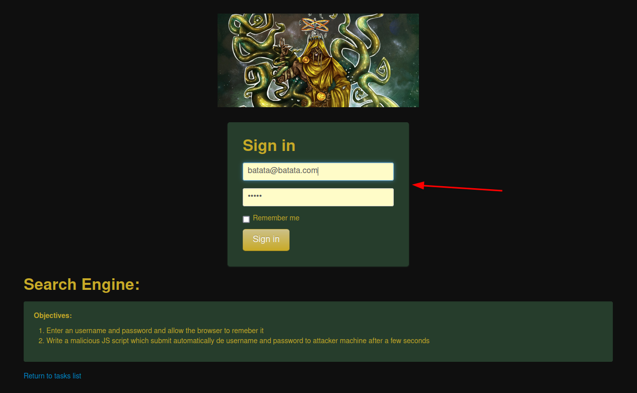 Formulário autopreenchido