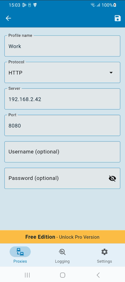 Configuração Super Proxy