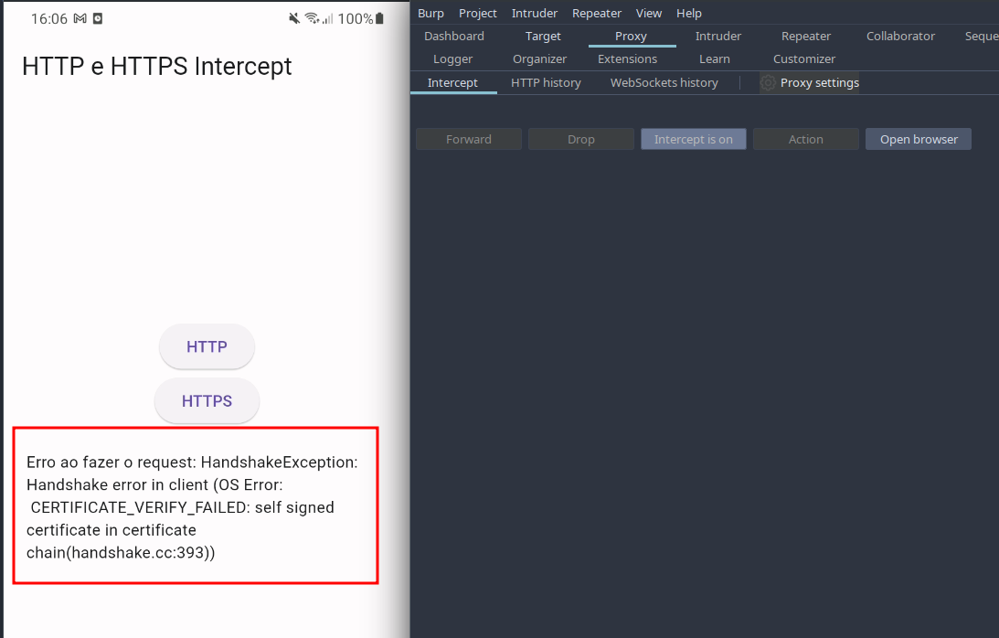 Erro na requisição