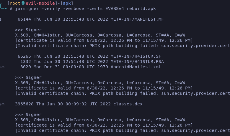 Verificando assinatura