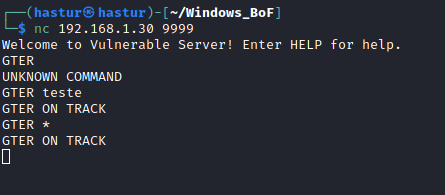 Enumaração do comando.