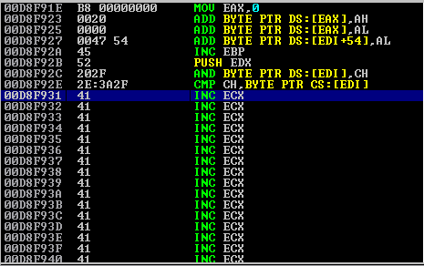 Enumaração do comando.