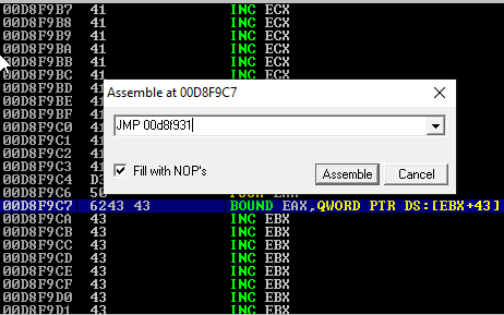 Enumaração do comando.