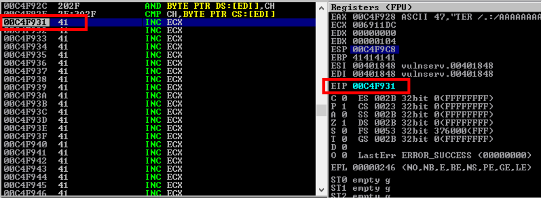 Enumaração do comando.