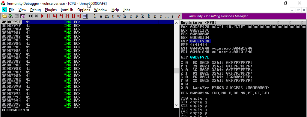 Enumaração do comando.
