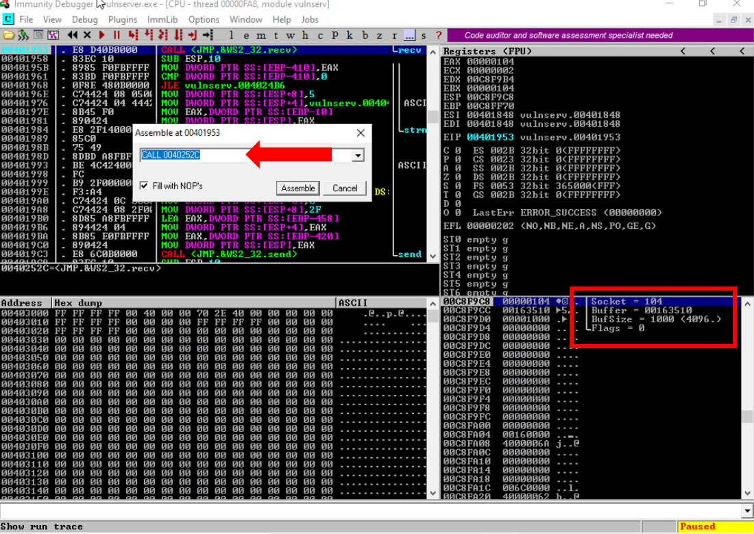 Enumaração do comando.