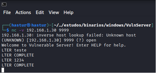 Enumaração do comando.